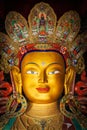 Maitreya Buddha in Thiksey Gompa, Ladakh Royalty Free Stock Photo