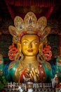 Maitreya Buddha in Thiksey Gompa Royalty Free Stock Photo