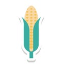 Maize, Corn Color Isolated Vector Icon