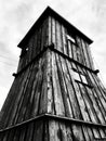 Majdanek Concentration Camp: An old tower used by National Socialists Royalty Free Stock Photo