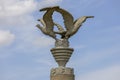 Column of Three Eagles, a replica of the sculpture made by prisoners of the Majdanek Nazi concentration and extermination camp in