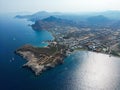 Majestic aerial view of a tranquil lake, surrounded by lush trees: Rhodos