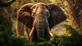 Majestic African Elephant in Enchanting Rainforest