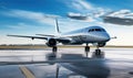 A Majestic Airliner on the Tarmac, Ready for Takeoff Royalty Free Stock Photo