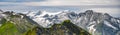 Majestic alpine panorama with glacier mountain of Grossvenediger