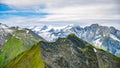 Majestic alpine panorama with glacier mountain of Grossvenediger