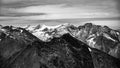 Majestic alpine panorama with glacier mountain of Grossvenediger