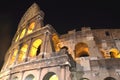 Majestic ancient Colosseum by night in Rome, Italy Royalty Free Stock Photo