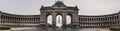Architecture and history: majestic Arcades du cinquantenaire symbol and memorial of independence, Brussels Royalty Free Stock Photo