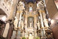 majestic architecture catholic cathedral inside columns Royalty Free Stock Photo