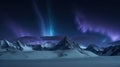 Majestic Aurora Borealis over Snow-Capped Mountains