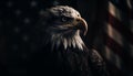 Majestic bald eagle, of American freedom generated by AI