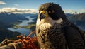 Majestic bald eagle perching on snowy mountain peak, hunting generated by AI Royalty Free Stock Photo