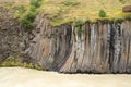 Majestic basalt columns structure over the river in Studlagil Canyon, Iceland Royalty Free Stock Photo