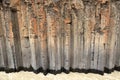 Majestic basalt columns structure over the river in Studlagil Canyon, Iceland Royalty Free Stock Photo