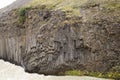 Majestic basalt columns structure over the river in Studlagil Canyon, Iceland Royalty Free Stock Photo
