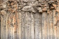 Majestic basalt columns structure over the river in Studlagil Canyon, Iceland Royalty Free Stock Photo