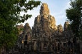 Majestic Bayon temple, in the iconic Angkor Wat temple complex in Cambodia