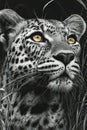 Majestic beautiful leopard in the wild. Ai Generative Royalty Free Stock Photo