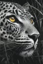 Majestic beautiful leopard in the wild. Ai Generative Royalty Free Stock Photo