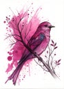 A majestic bird, rendered in a stunning blend of realistic and painterly styles, AI generated Royalty Free Stock Photo