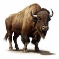 Realistic 3d Render Of Bison On White Background Royalty Free Stock Photo