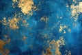 Majestic Blue gold background. Generate Ai Royalty Free Stock Photo