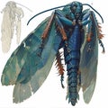 Majestic Blue Insect, Perfect for Marketing and Fantasy Creatures