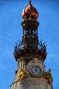 Majestic building in Madrid with golden cupola Royalty Free Stock Photo