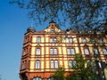Majestic building in traditional red brick architectural style in Hannover