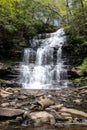 Majestic Cascade: A Vertical View of a Grand Pennsylvania Waterfall