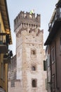 Majestic Castle of Sirmione on Lake Garda Royalty Free Stock Photo