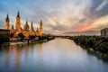 Cathedral at Sunset, Zaragoza, Spain