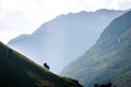 Majestic Caucasus mountains in July