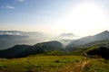 Majestic Caucasus mountains in the tonal perspective