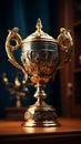 Majestic champion\'s trophy as a symbol of triumph and accomplishment