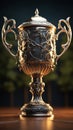 Majestic champion\'s trophy as a symbol of triumph and accomplishment