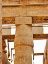 Majestic chapiter of column in Karnak temple Royalty Free Stock Photo