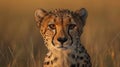 Majestic cheetah portrait in natural habitat
