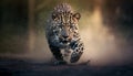 Majestic cheetah walking in the African wilderness generated by AI