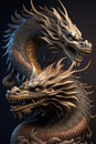 Majestic Chinese Dragon Statues in Vibrant Colors