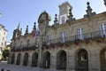 City Hall Historic Building Architecture from Plaza Mayor Square of Lugo City. Spain. Royalty Free Stock Photo