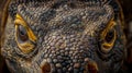 Majestic close up of a komodo dragon with photorealistic details, inspired by nature photographers