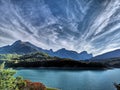 Majestic clouds over the french alps Royalty Free Stock Photo