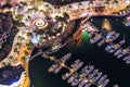 Majestic colorful dubai marina skyline during night. Dubai marina, United Arab Emirates. Royalty Free Stock Photo