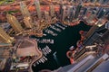 Majestic colorful dubai marina skyline during night. Dubai marina, United Arab Emirates. Royalty Free Stock Photo