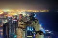 Majestic colorful dubai marina skyline during night. Multiple tallest skyscrapers of the world. Dubai marina, United Arab Emirates Royalty Free Stock Photo