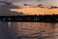 Majestic colorful sunset over Sentani Lake in Jayapura