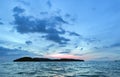 Majestic colour sunset sky with cirrus clouds in evening time over the Andaman sea Royalty Free Stock Photo