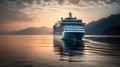 A majestic cruise ship sailing on calm waters created with Generative AI